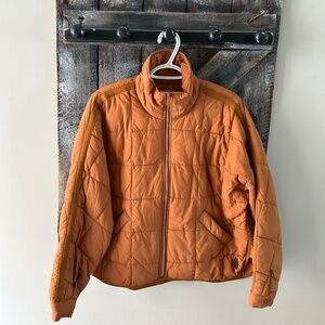 Women's Free People Movement Pippa Full Zipper Quilted Pippa Jacket Burnt Orange